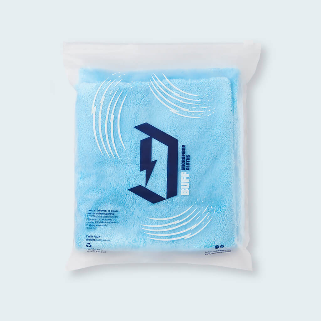 Duel Autocare BUFF Microfibre Cloths Twin Pack